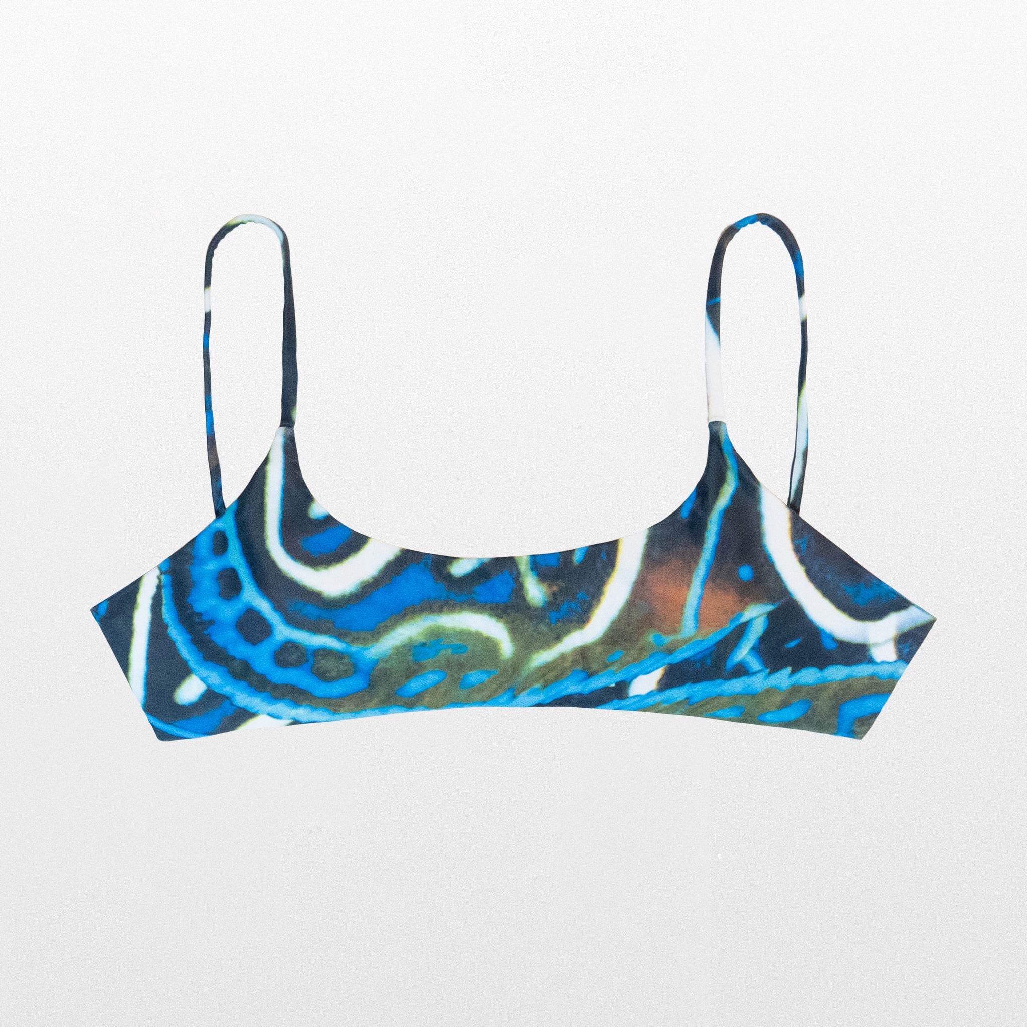 Top Bikini Tropical Blue