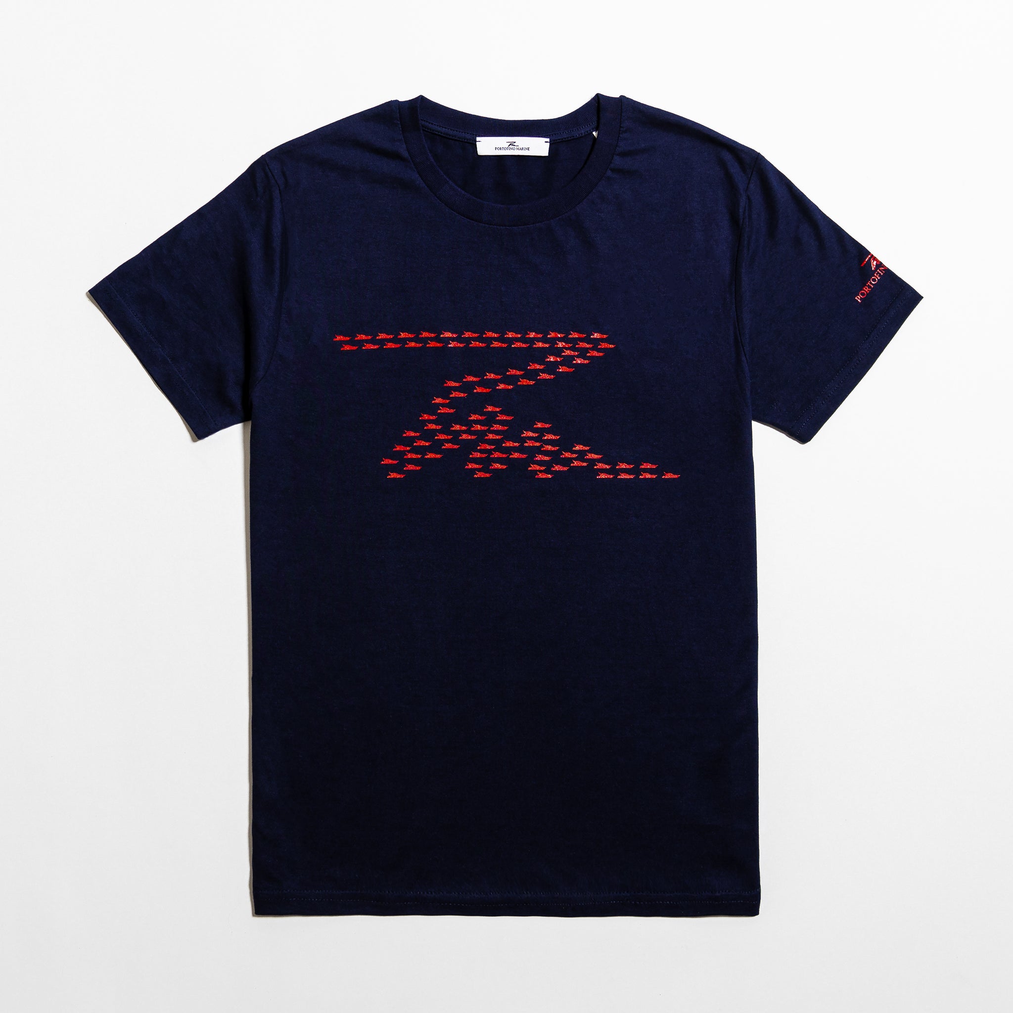 Short-sleeved T-shirt with print - BlueNavy