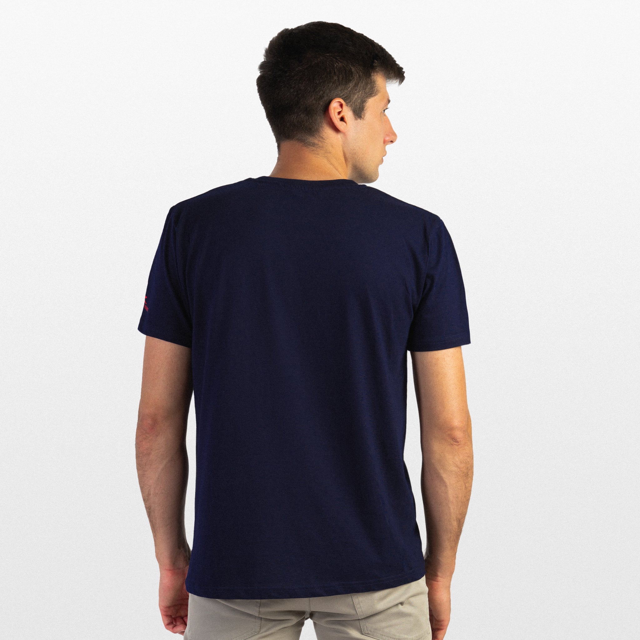 Short-sleeved T-shirt with print - BlueNavy