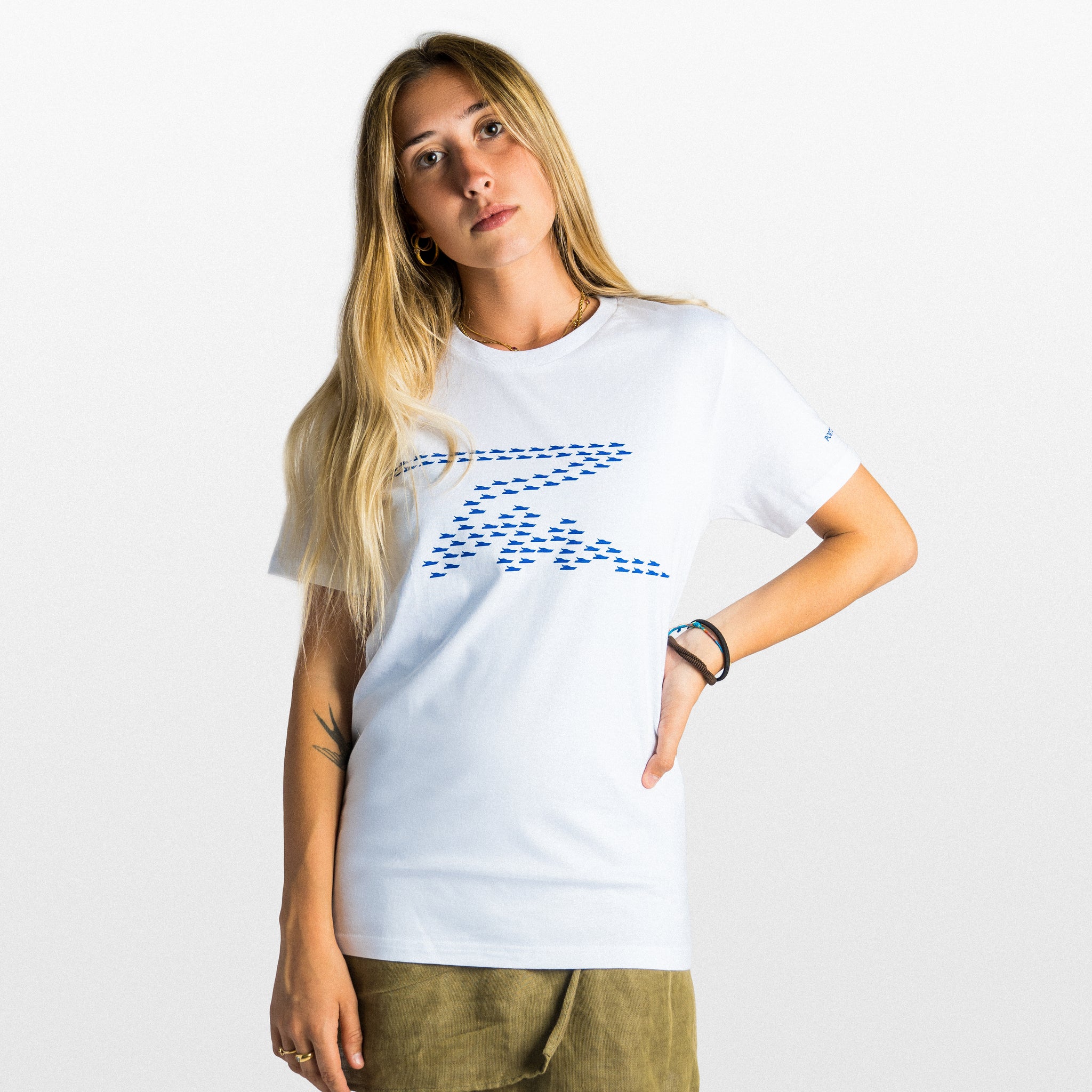 Short-sleeved T-shirt with print - White