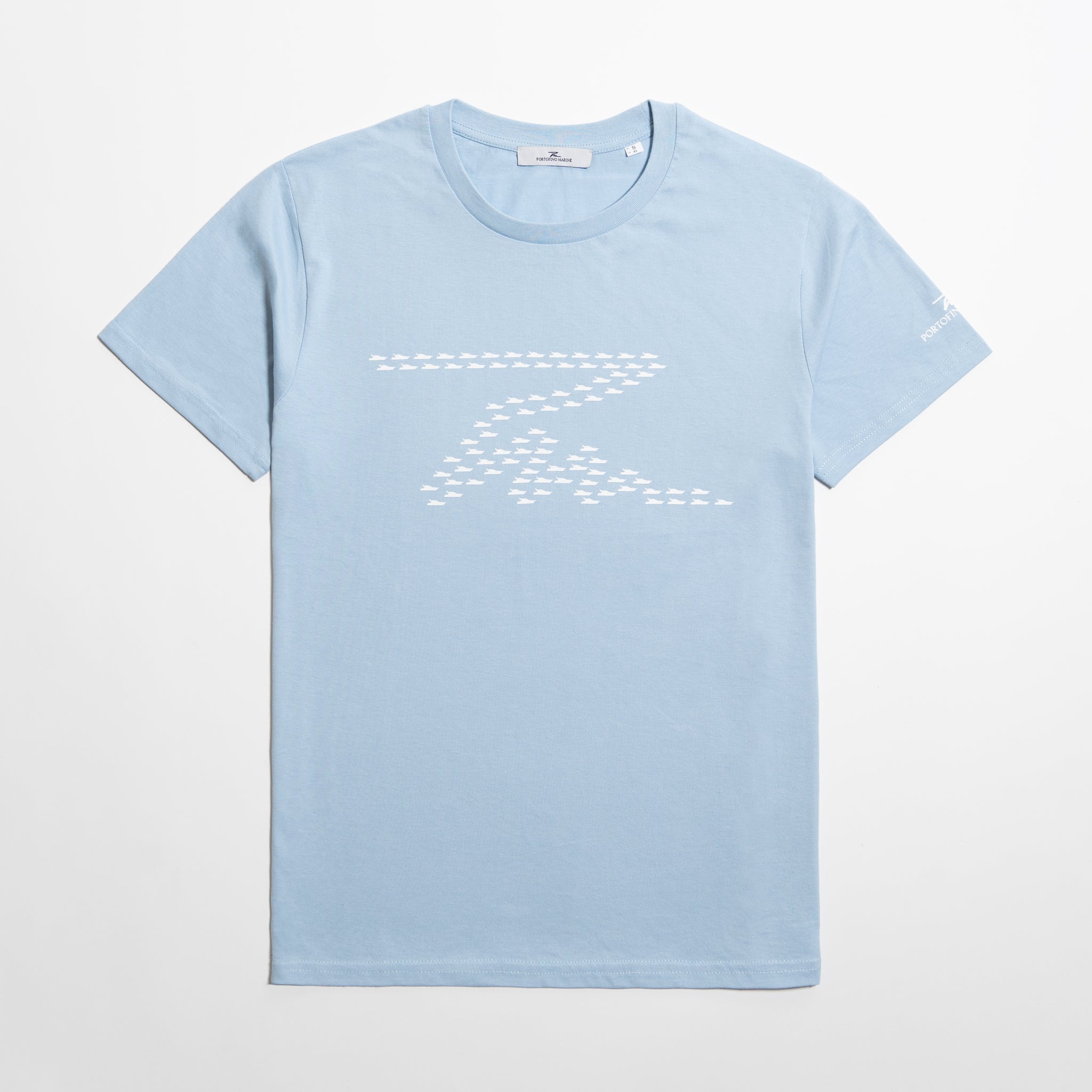 Short-sleeved T-shirt with print - SkyBlue