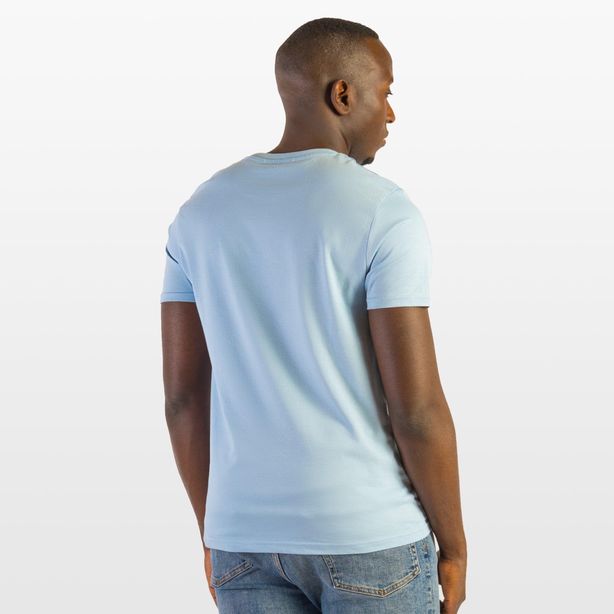 Short-sleeved T-shirt with print - SkyBlue